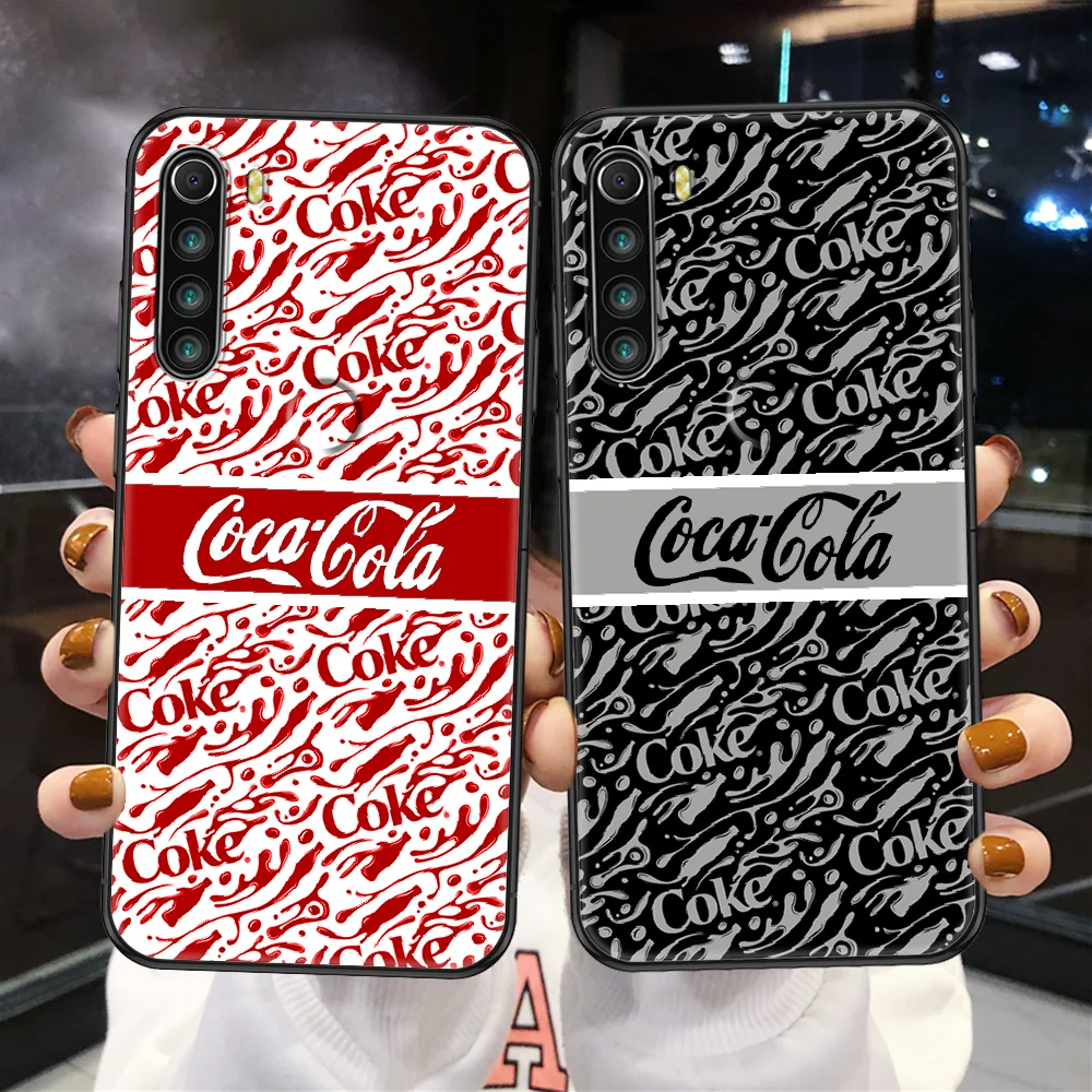 

Coca-Cola Luxu Phone Case For Xiaomi Redmi Note 7 8 9 10 7A 8T 9A 9T 9S 10S Pro black luxury shell silicone hoesjes 3D prime tpu