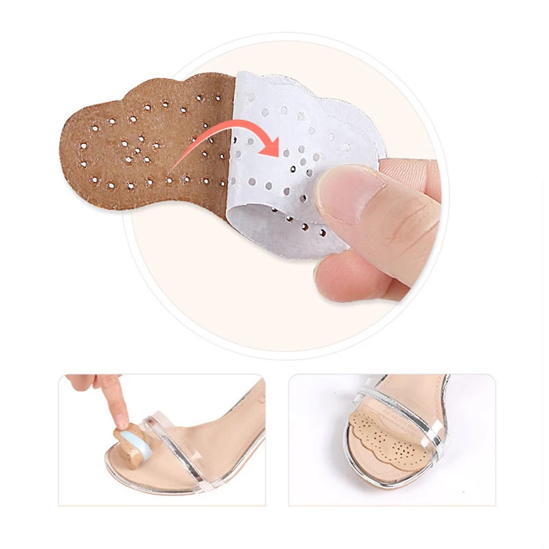 

Premium Leather Non Slip Insoles Sandals Sticker High Heel Inserts Shoes Women Foot Self Adhesive Patch Cushion Forefoot Gel Pad