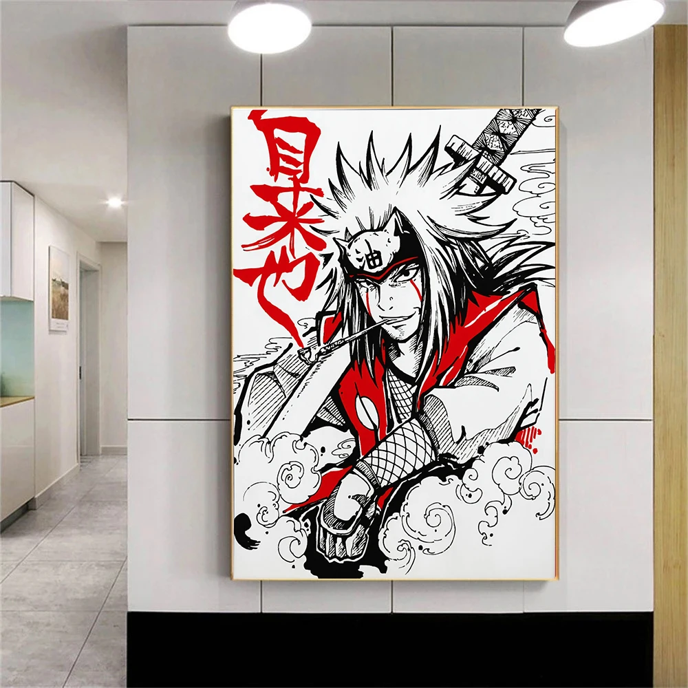 

Naturo Jiraiya Posters Japanese Anime Canvas Painting Wall Art Prints Living Room Decor Mural Wallpapers Home Decor Pictures