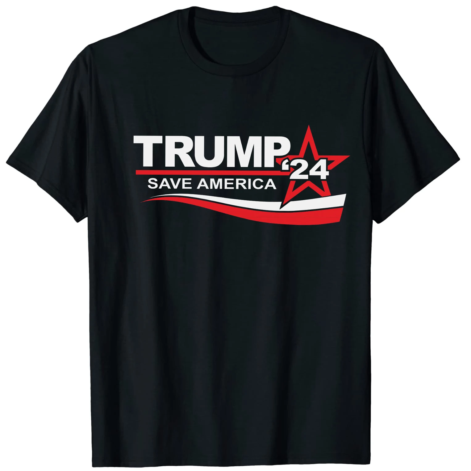 

Trump 2024 - Save America Patriotic Campaign MAGA Rally T-Shirt 100% Cotton O-Neck Short Sleeve Casual Mens T-shirt Size S-3XL