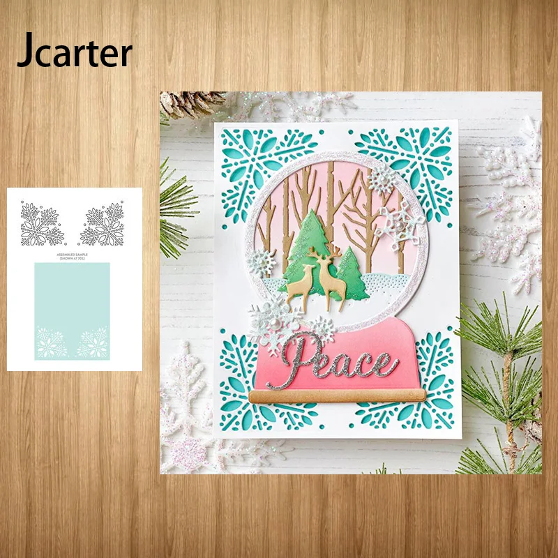 

Трафарет для тиснения снежинок в закруглённом каркасе, для скрапбукинга