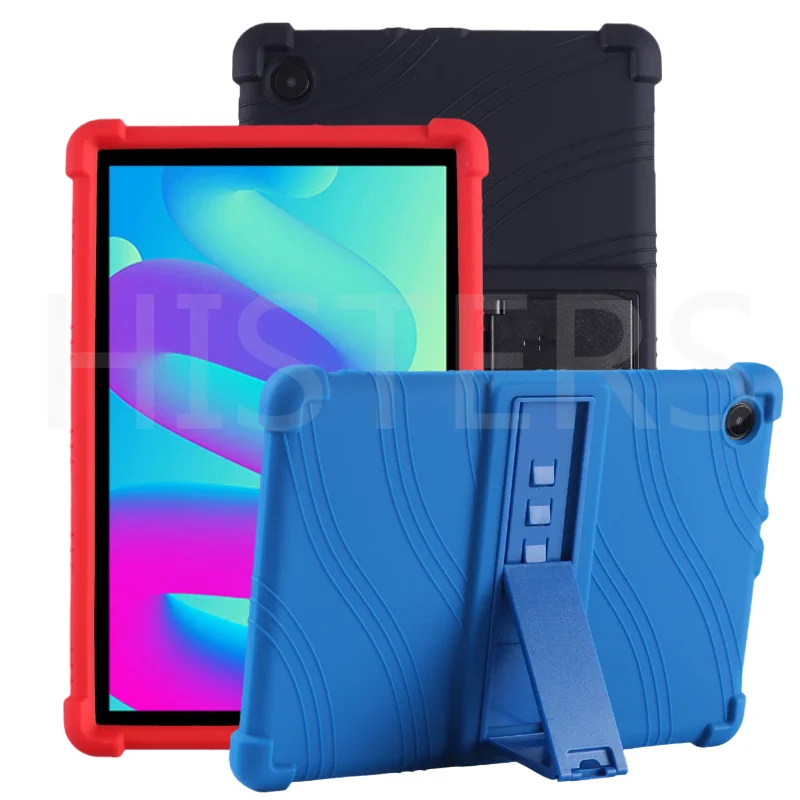 

4 Cornors Thicken Silicon Cover Case with Kickstand For TCL Tab 10L 8491X 10.1" Tablet PC Shockproof Protective Funda