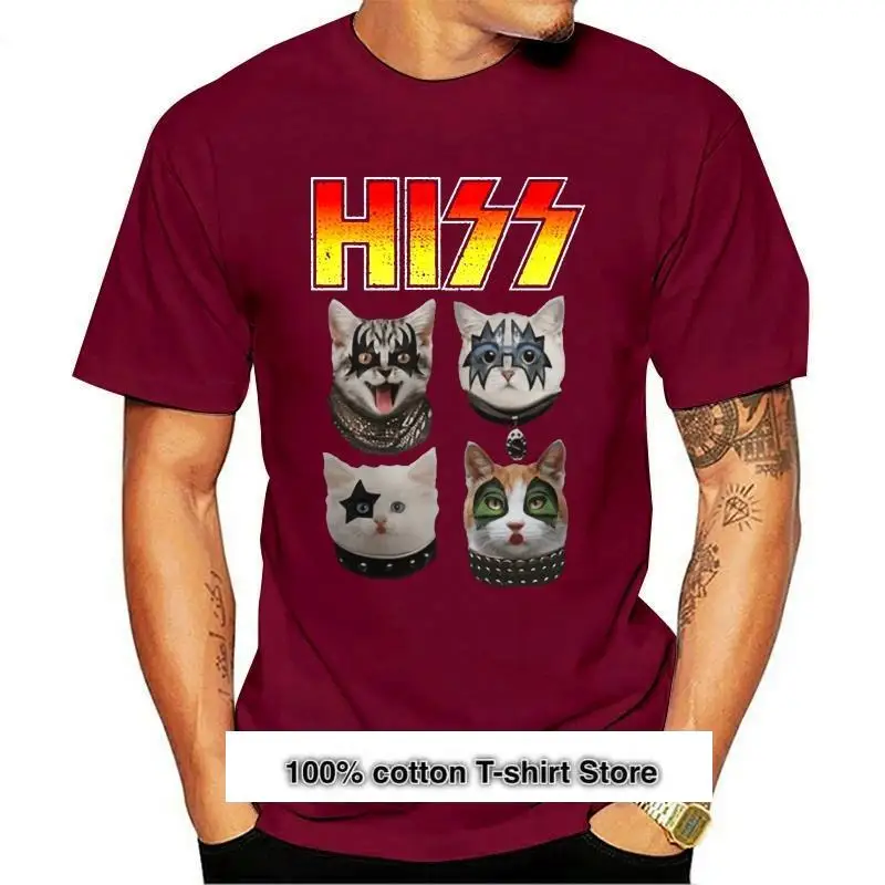

2021 nuevo 1239-HISS Hardrock пародия Miau beso банда T camisa tamaolo S-5XL(1)
