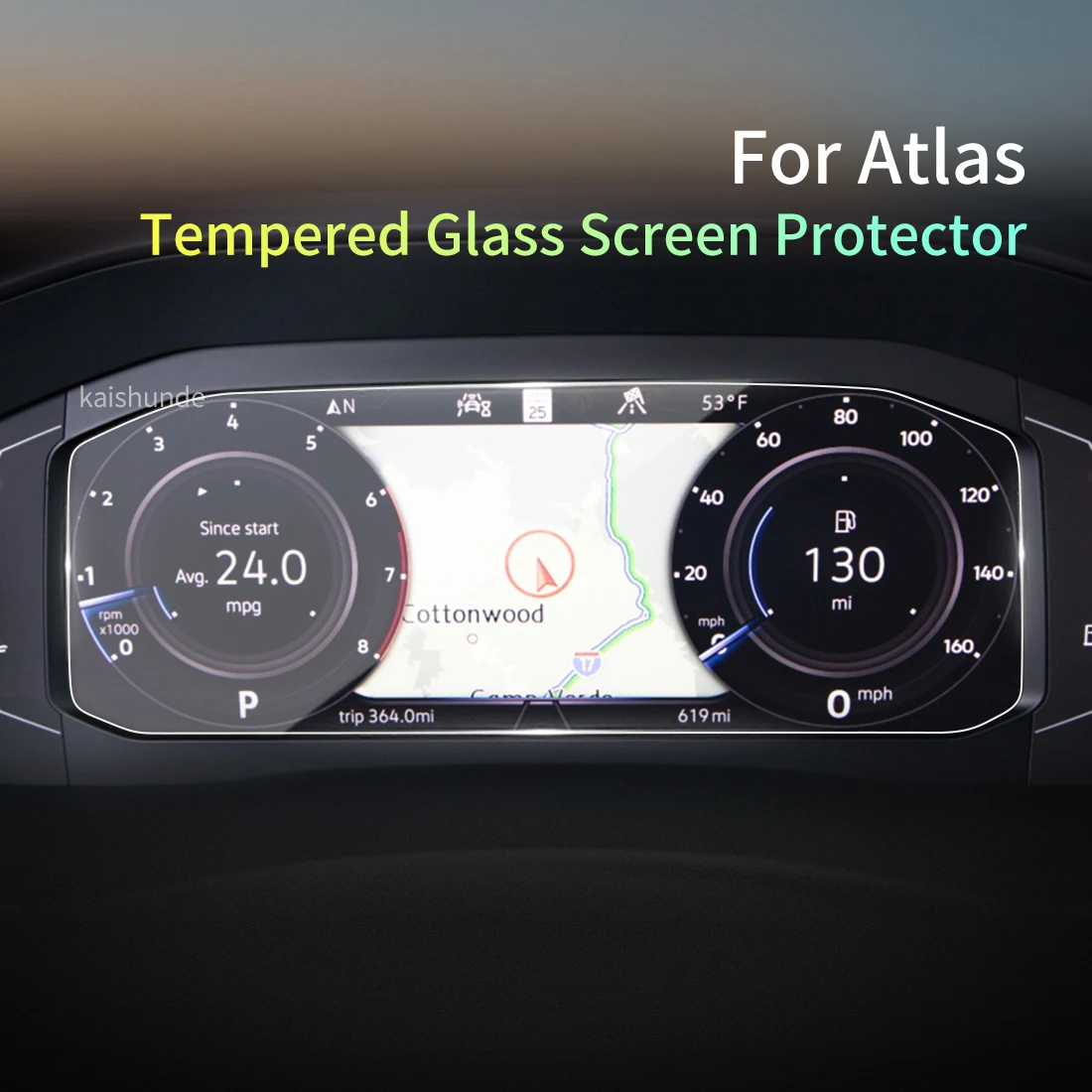 

Car Stickers Meters Screen Protector Carplay For VW Atlas 2024 Tempered Glass Protective Film Display Navigation Auto Accessory