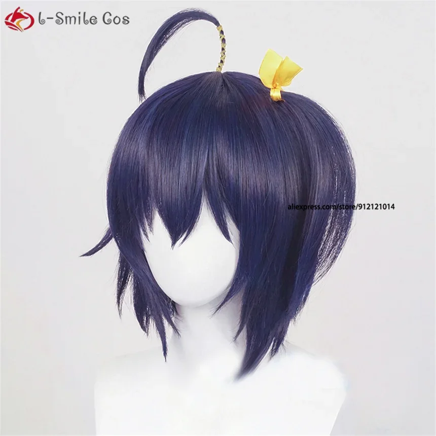 Парик для косплея Anime Love Chunibyo &amp Other Delusions Takanashi Rikka фиолетовый черный термостойкие
