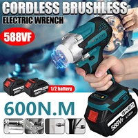upgrade 4 speed 588v brushless cordless electric impact wrench rechargeable 12 inch wrench power tools with 12 battery