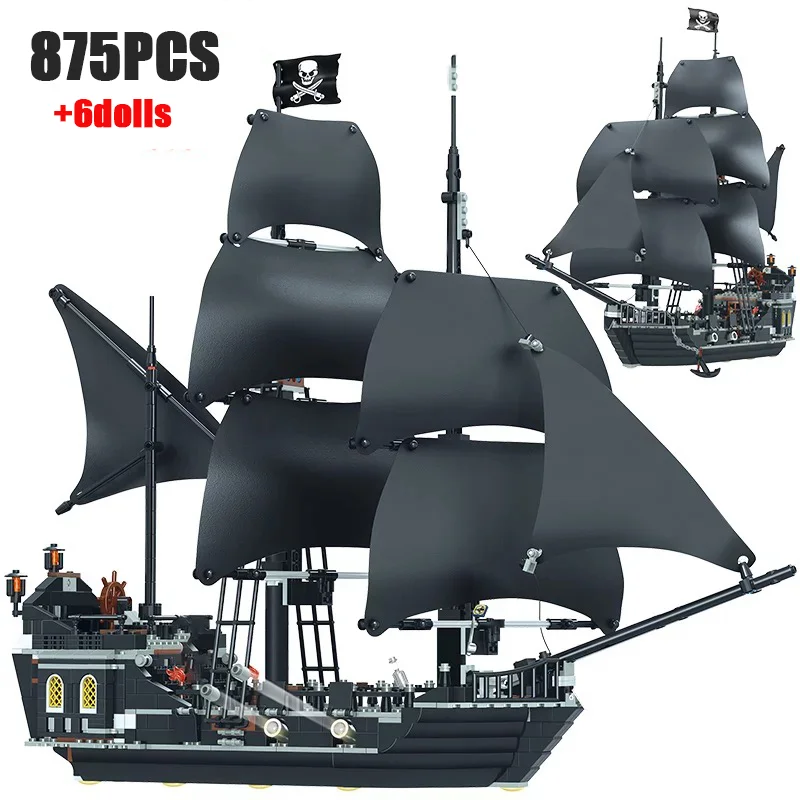 

Конструктор морской пиратский корабль, Черная жемчужина, королева Анна, модель парусника, детские игрушки для мальчиков, рождественский по...