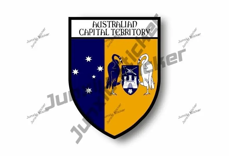 

Australia Flag Shield Capital Territory Crest Stickers Australia Capital Territory Souvenir Emblem Vinyl Decal for Auto SUV Moto