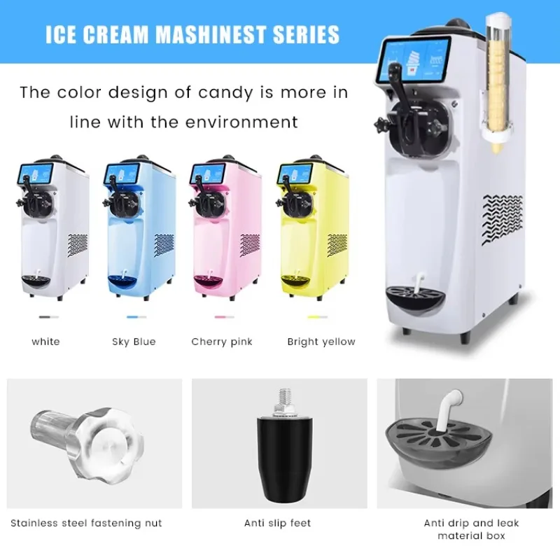 Фото Машина для приготовления мягкого мороженого Popsicle small smoothie Manuel с импортным компрессором №2