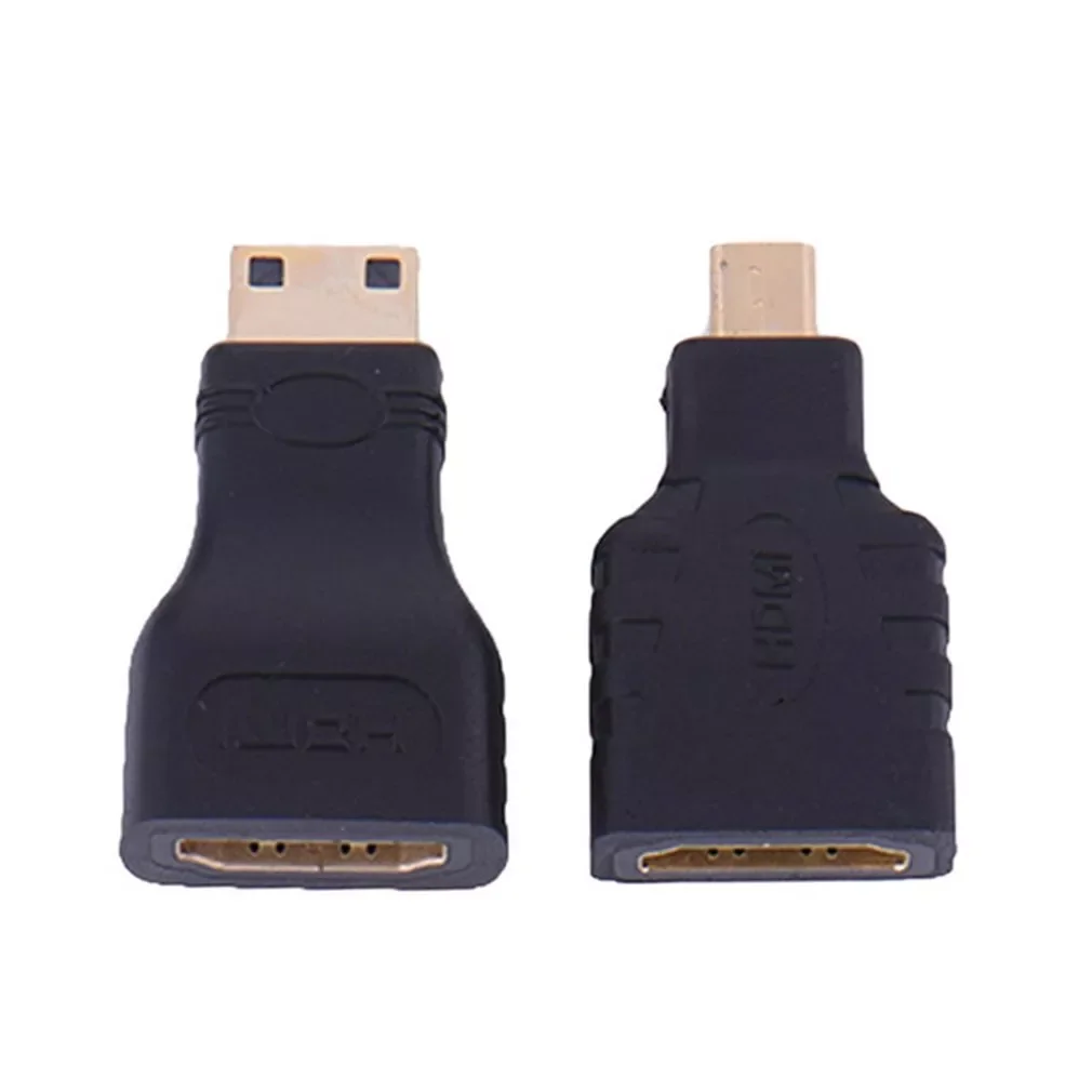 

HDMI-compatible for Micro HDMI-compatible + HDMI-compatible to Mini Gold Plated Converter HD Connector Extension Adapter