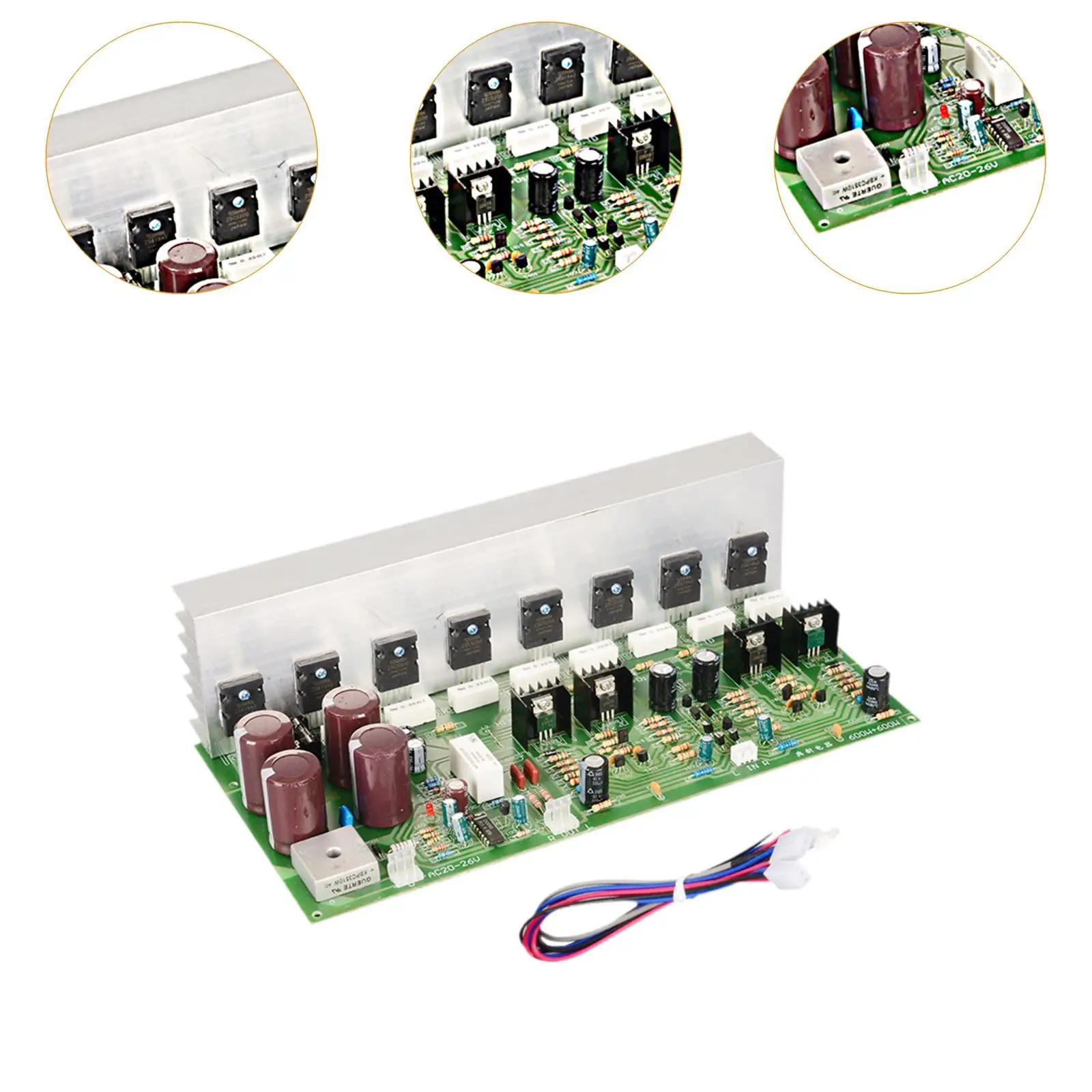 Плата усилителя AD600W 2SC5200 аудио чип конденсаторы 4 10000 мкФ профессиональный