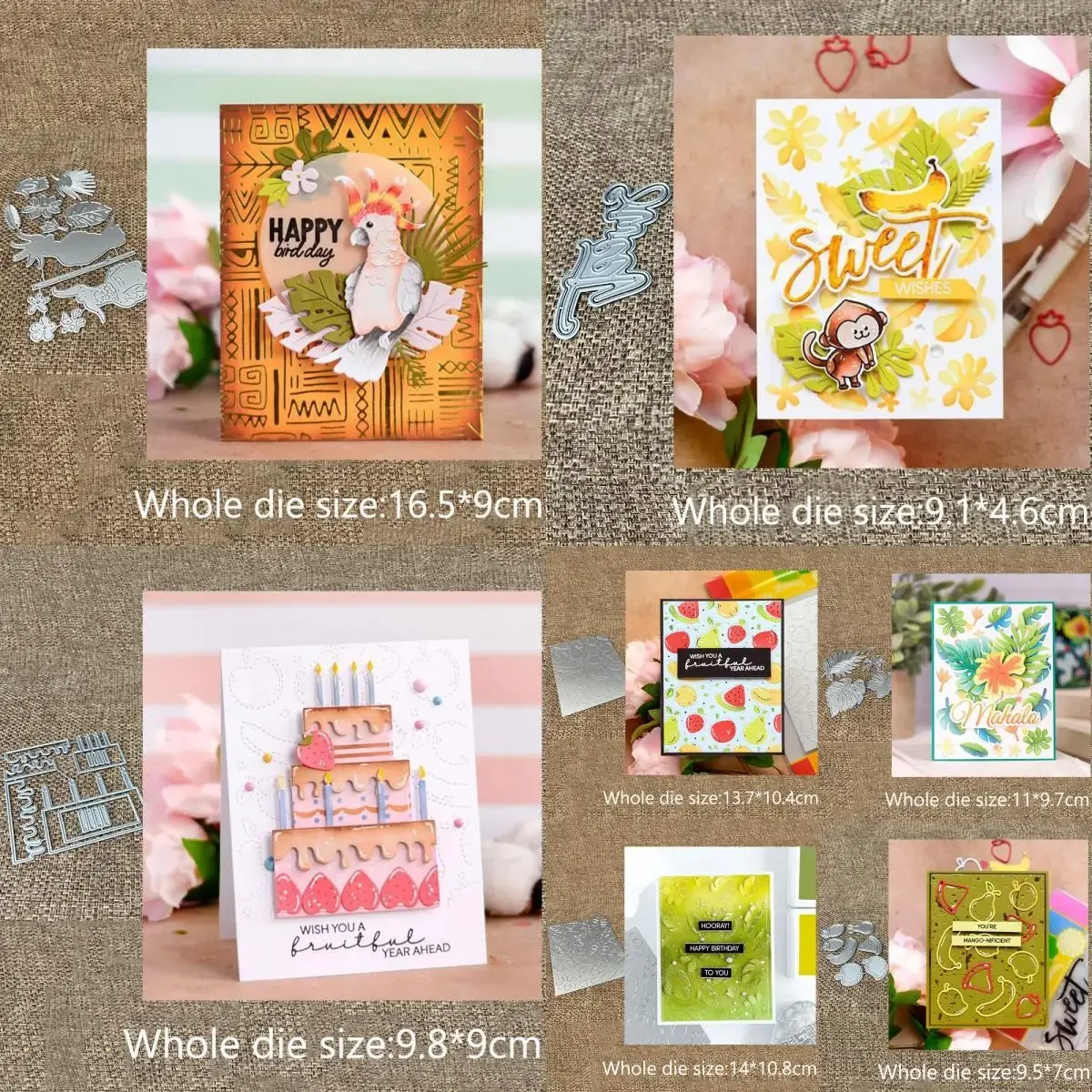 Металлический трафарет XLDesign форма для вырезания торта попугая фруктов украшения