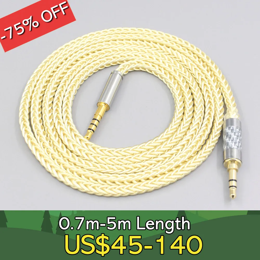 

8 Core Gold Plated Palladium Silver OCC Cable For Audio Technica msr7 sr5 ar3 ar5bt Fidelio X1 X2 F1 L2 L2BO X1S X2HR LN007647