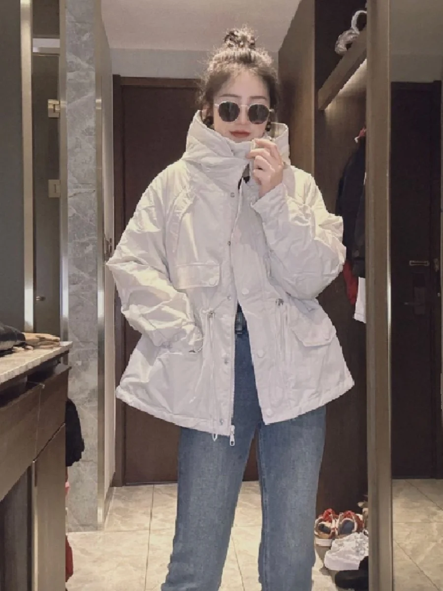 European Goods Jacket Outerwear Women Quilted 2024 Autumn and Winter New Two Cotton Casual Loose Thin Autumn clothes C...