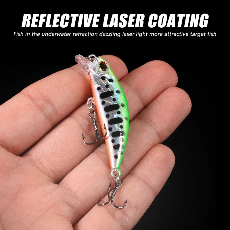 

1Pcs Fishing Lures Pesca Jerkbait Lure Sinking Minnow 5Cm/5G Hard Bait Black Minnow Wobbler Fishing Tackle Fishing Bait