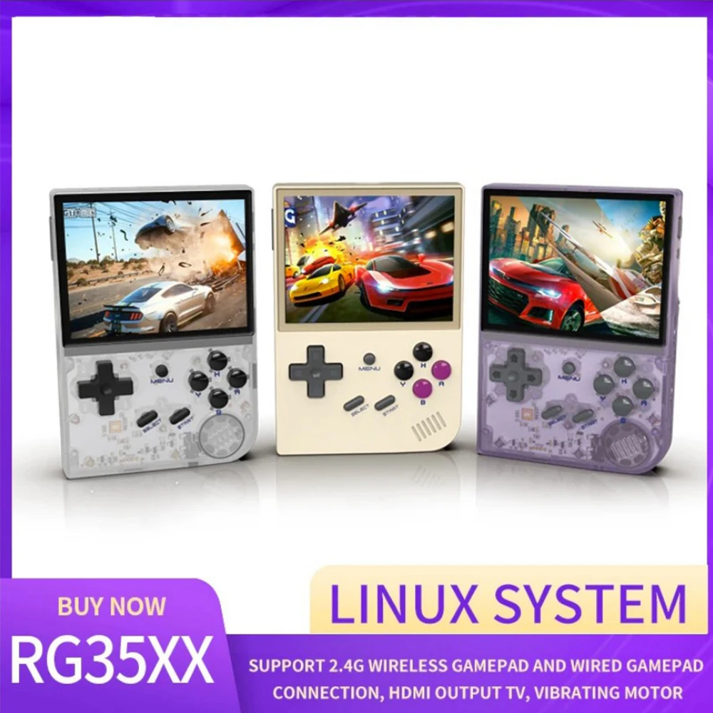 RG35XX Retro Handheld Game Console Linux System 3.5 Inch IPS Screen Cortex-A9 Portable Pocket Video Player 8000+ Games Kids Gift