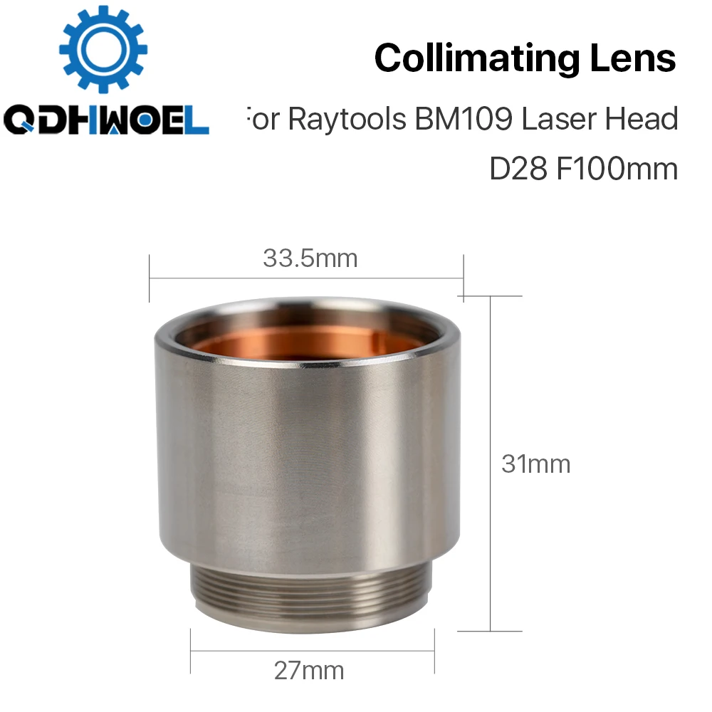 

BM109 1.5KW Collimating & Focusing Lens D28 F100 F125mm with Lens Holder for Raytools Laser Cutting Head BM109