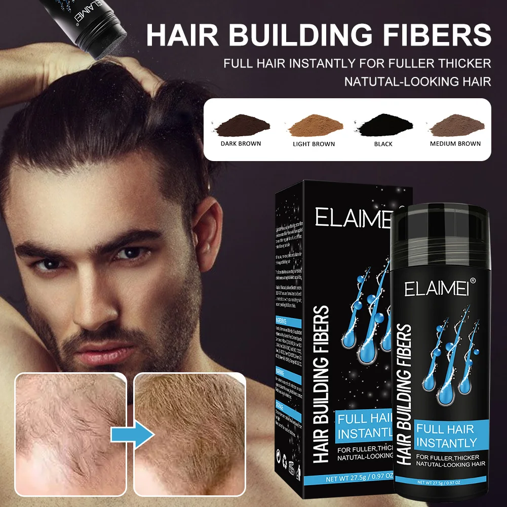 

Hair Building Fibers Keratin Thickening Fiber Spray For Thicker Fuller Hair Instant Hair Growth Powders Hairline Optimizer Kit