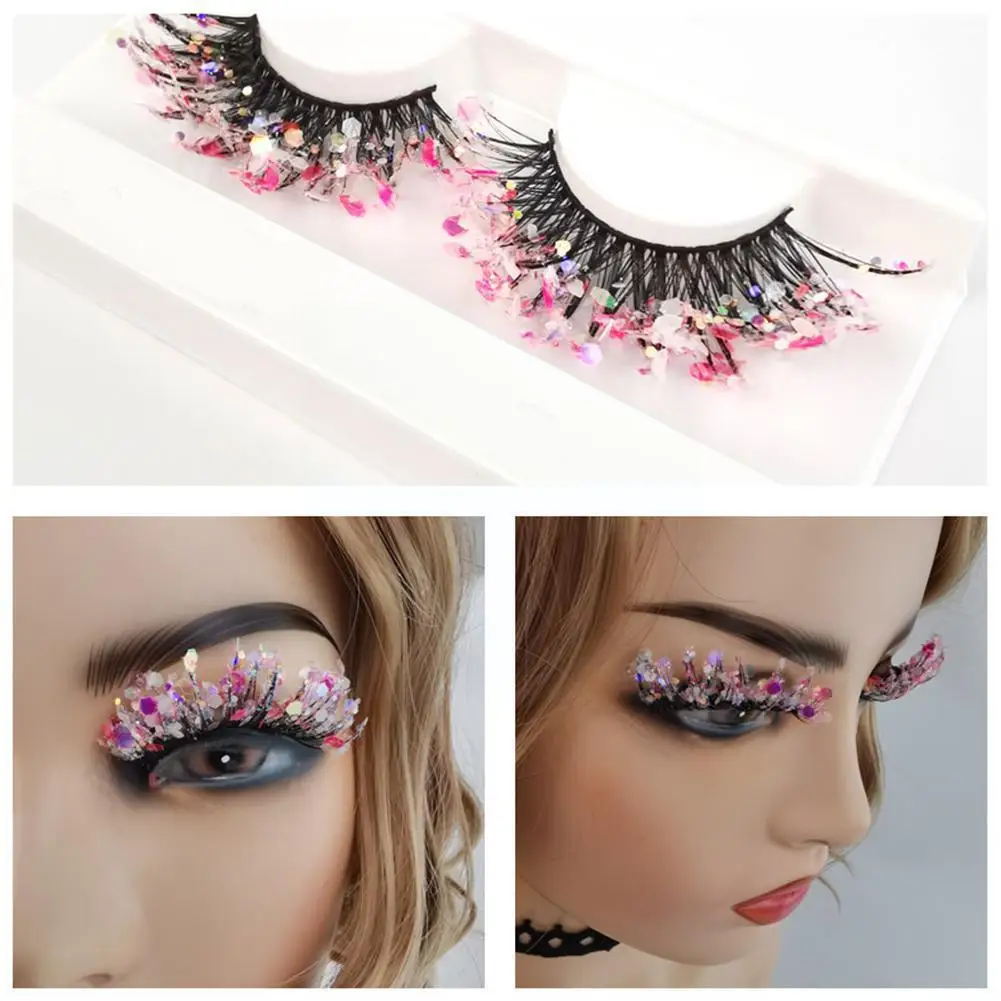 1 пара 25 мм Цветные светящиеся 3d блестки Бриллианты искусственные глаза