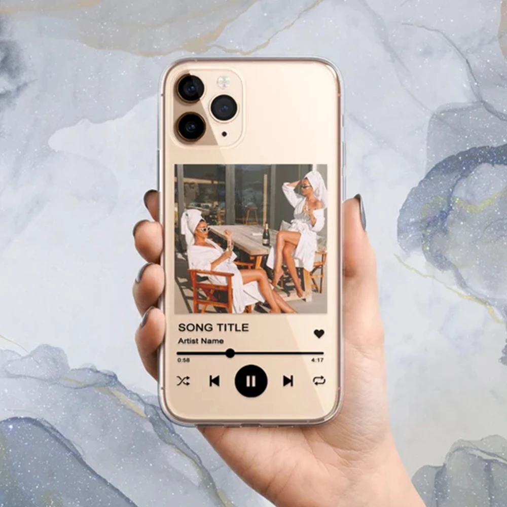 

Custom Music Plaque Phone Case Song New Cover Transparent For Iphone 14 13 12 Mini 11 Pro Max Se2020 6s 7 8Plus X XS XR Xsmax