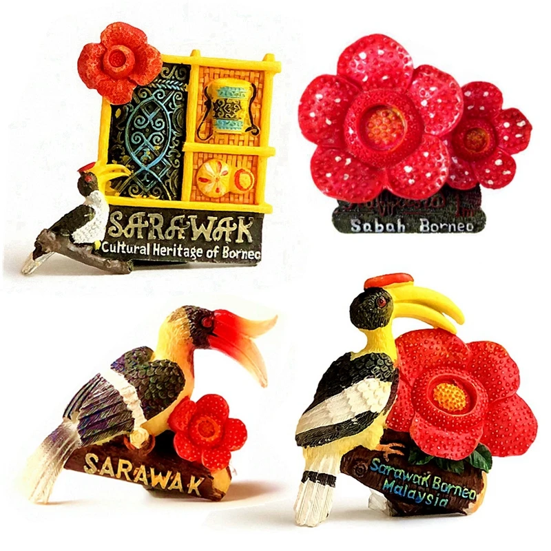 3D магниты для холодильника sarнавак Bigbill, ручная роспись, туристические сувениры, магнитные наклейки для холодильника, домашний декор