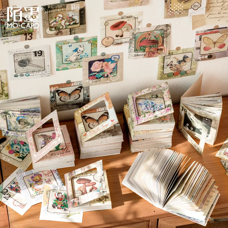 

60 шт., наклейки-коллажи в стиле ретро