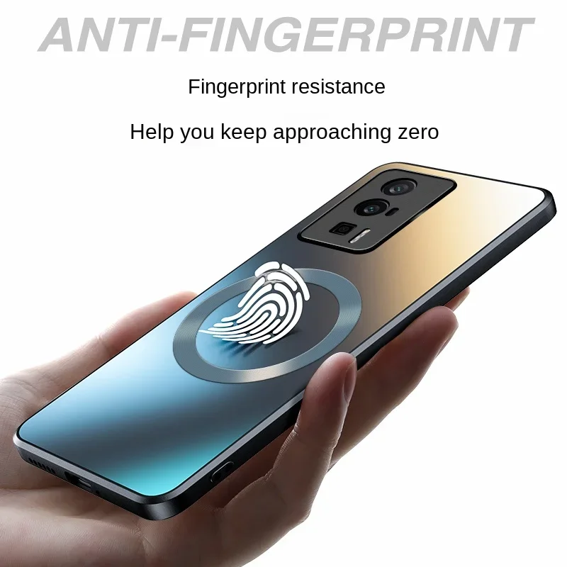 Для Xiaomi POCO F5 Pro Чехол Жесткий матовый магнитный защитный чехол с беспроводной