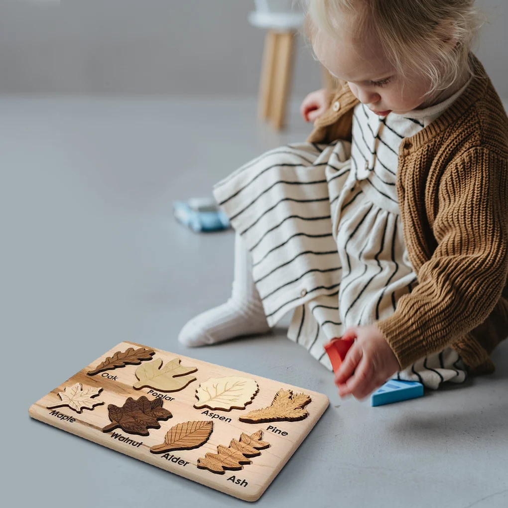 

Wooden Leaves Toy Set Portable Children Educational Toys Kindergarten Imagination Training Prop Playing Supplies