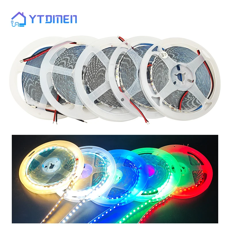 

DC 12V SMD 2835 Led Strip Light PC 5M 120 Led/m 12 V Volt LED Strip Not Waterproof Light Strips for Kitchen Home Decor