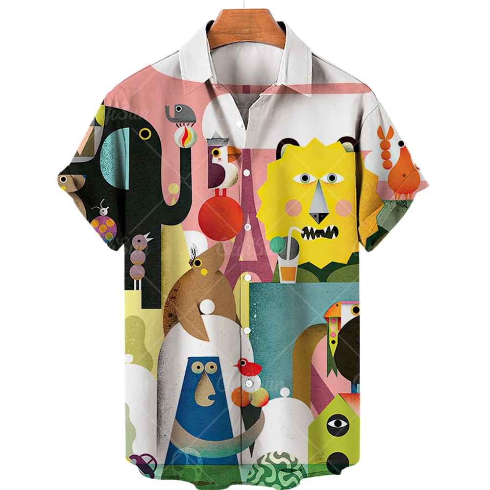 

2022 Hawaiian Shirts 3d Print Shirt Vintage Party Casual Summer Hawaiian Holiday Shirts Male Tops S-5xl Shirts For Men