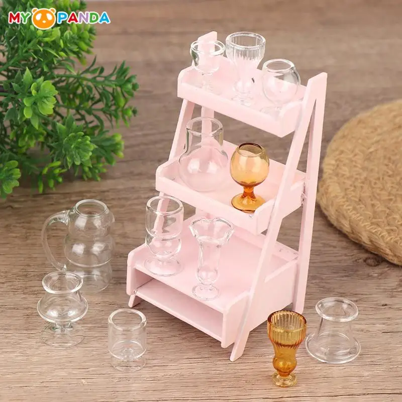 

1:12 Кукольный домик миниатюрная стеклянная чашка для чая лимонная чашка для воды чашка для напитков Снэк десертная чашка прозрачная ваза дл...