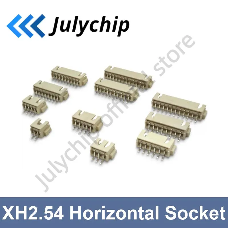 

10pcs XH2.54mm Pitch Horizontal Chip Sockets 2P/3P/4P/5P/6P/7P-12P Connectors