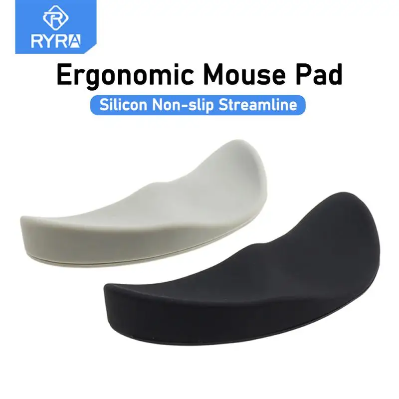 

RYRA Ergonomic Mouse Pad Handguard Silicon Gel Non-slip Streamline Wrist Rest Support Mat Computer Mousepad For Office Gaming PC