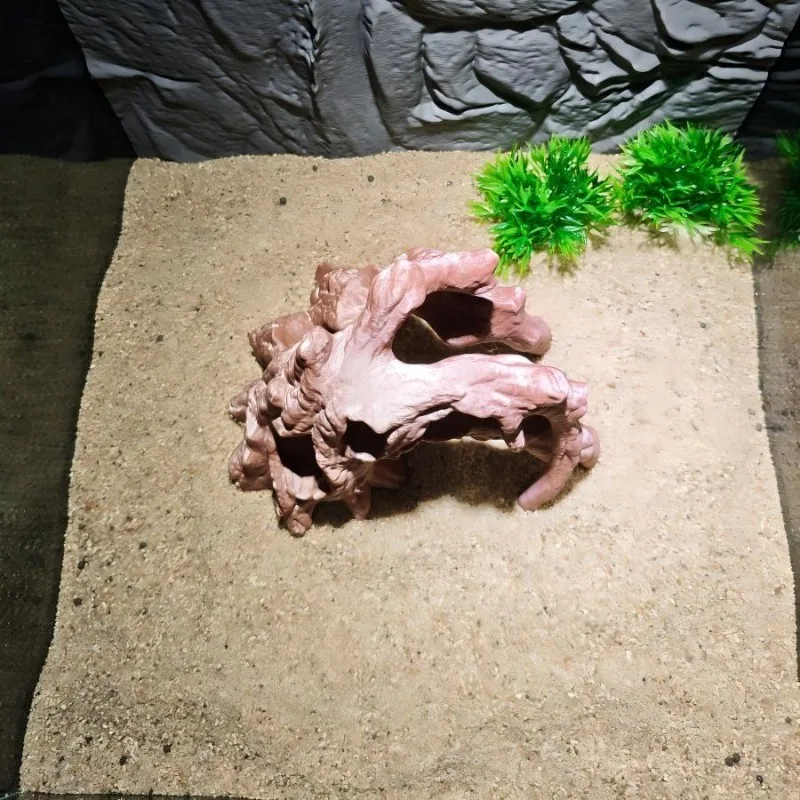 Фото 3D-печатный декор для террариума: корневой шар из коряги, укрытие для рептилий, моховой шар, убежище для разведения креветок и рыб в аквариуме №2