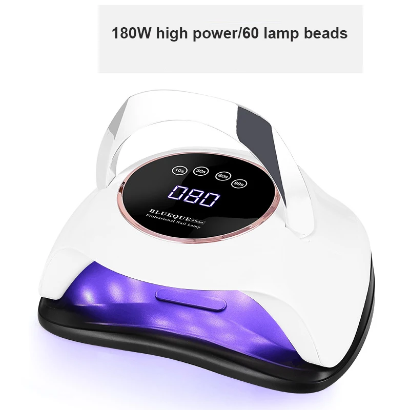 

New 180w 60 Leds Smart Manicure Phototherapy Machine UV Led Nail Drying Lamp for Manicure Nail Polish Dryer for Nail Arts Tools