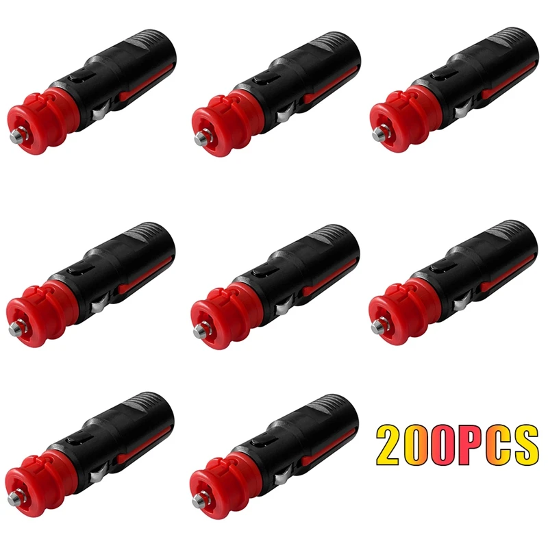

200X German Cigarette Lighter Universal Plug 16 A For Car-Power Socket Red/Black