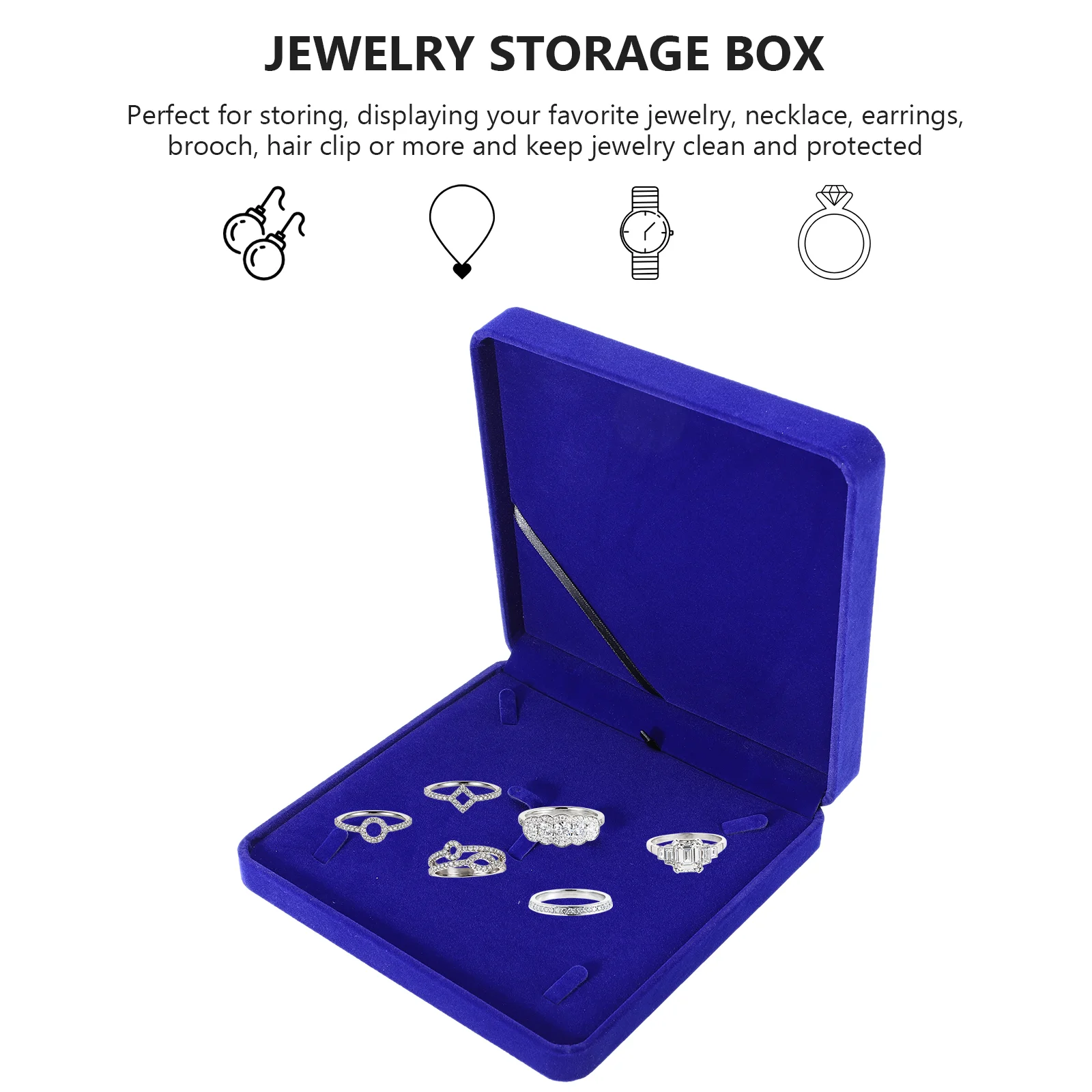 Jewelry Box Case Wedding Necklace Ring Gift Set Flannel Bracelet Holder Display Packaging Earring Pendant Storage Earrings