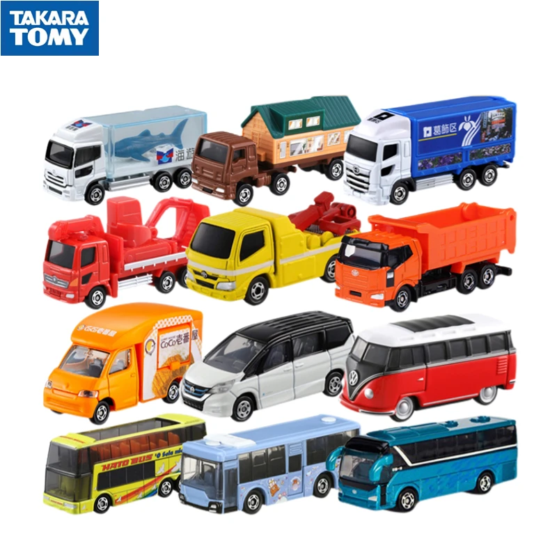 

Spot TAKARA TOMY Alloy Car Sightseeing Double-decker Bus Van Model Collection Toy Car Model
