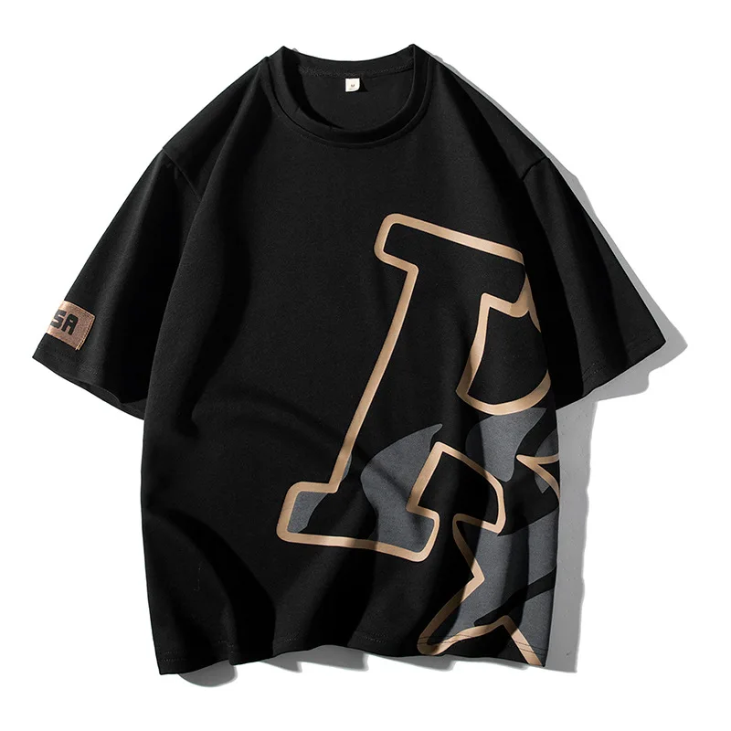 

Men Summer Brand Oversized T Shirt Hip Hop Street Clothes Boys And Girls Round Neck Vintage T-shirt Harajuku Streetwear Tees Top