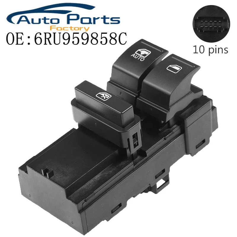 

Новый переключатель стеклоподъемника для Volkswagen Polo 6RU959858C, кнопка переключателя