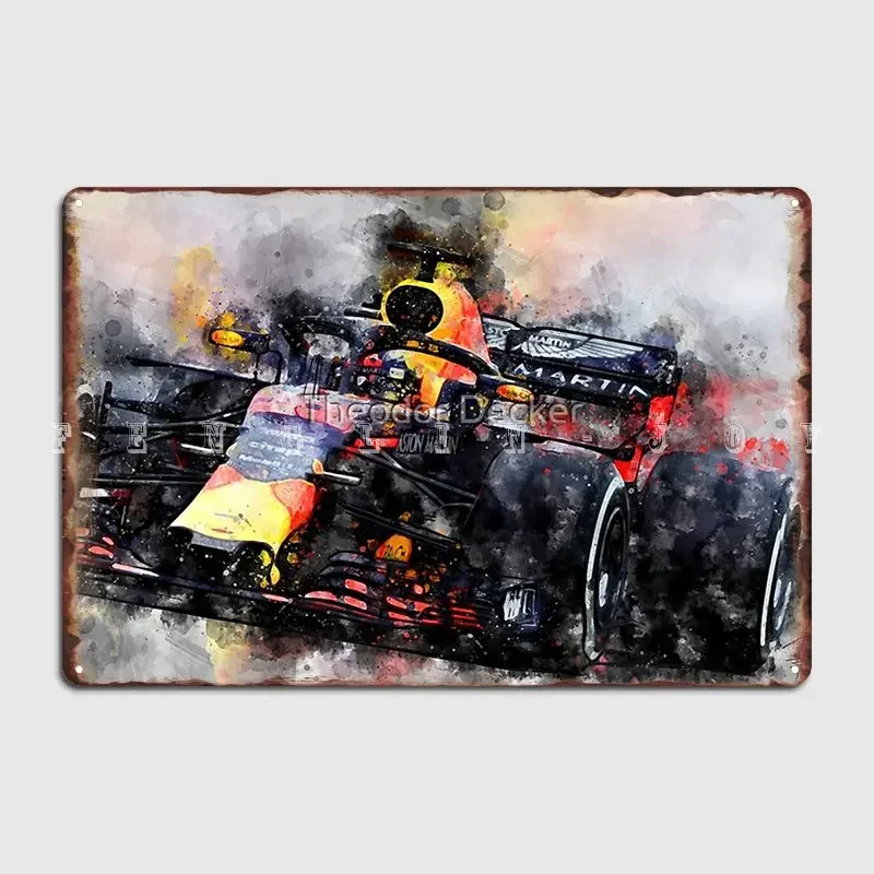 Max Verstappens F1 металлическая табличка плакат кино гараж паб на заказ настенная
