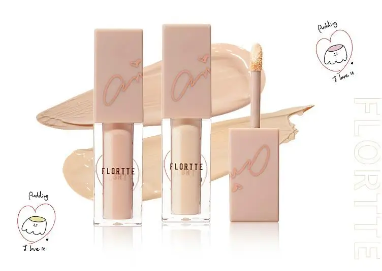 

FLORTTE Beauty Cream Pudding Cover Concealer Cream Oil Control Lasting Moisturizing 6.5G Face Makeup