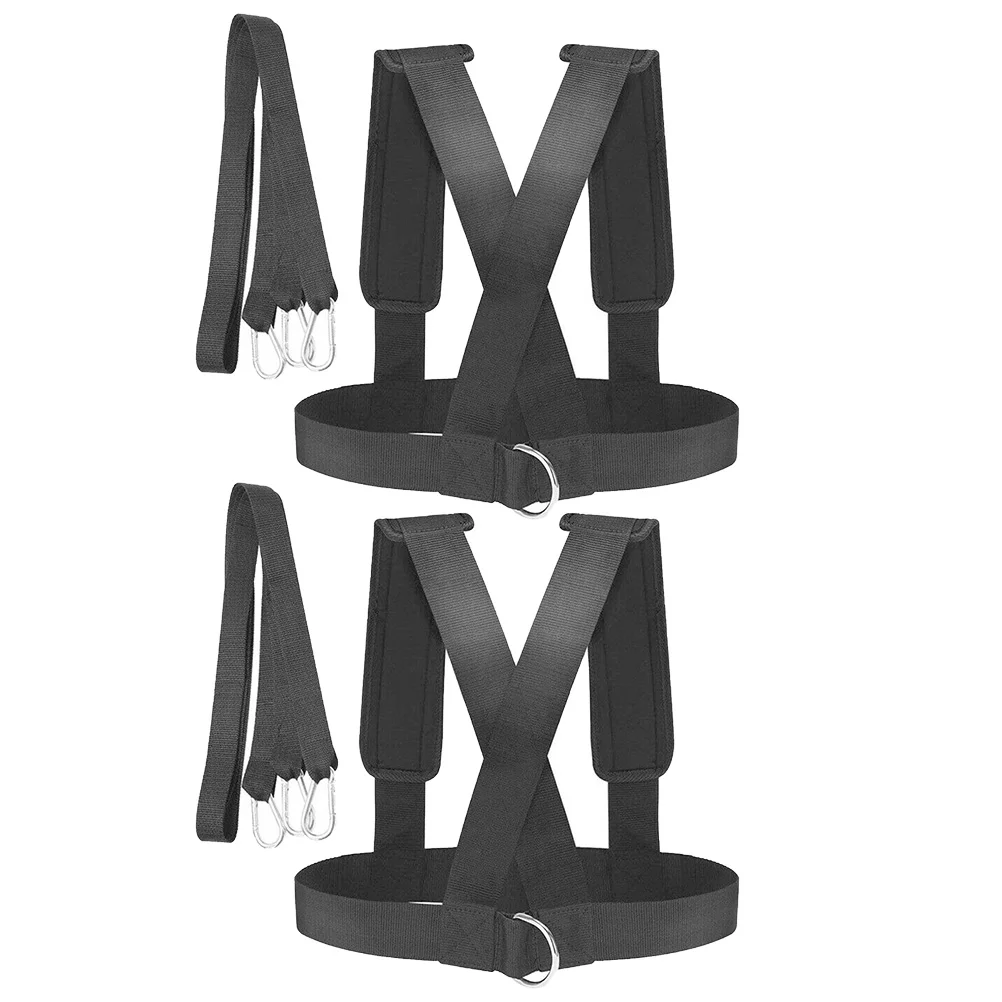

2pcs Sled Harness Weight-bearing Shoulder Straps Physical Training Power Belt