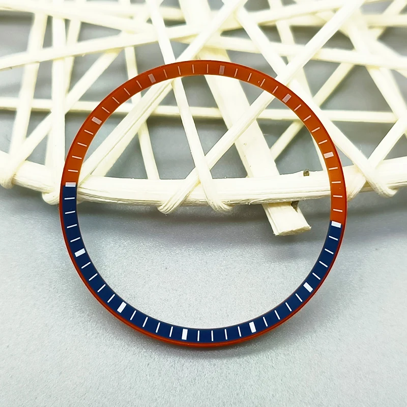 30.2mmx27.2mm Watch Chapter Ring Fits Seiko SRPD SKX007 Watch Case Bicolor Modified Inner Ring NH35 NH36 Men's Watch Parts Gifts