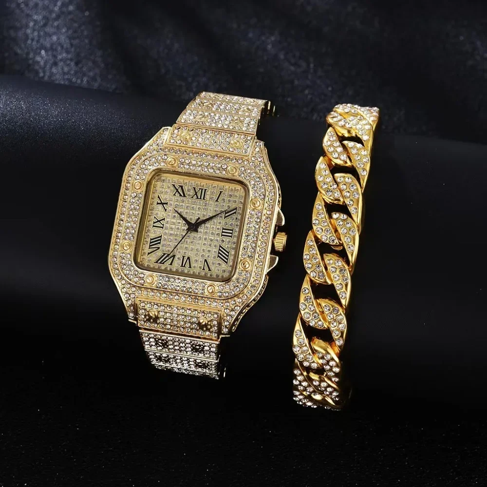 

Top Brand Luxury Diamond Watch for Men Women Fashion Hip Hop Iced Out Watch Quartz Wristwatches Relógio Reloj Dropshipping