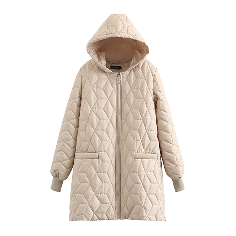 2023 High Quality Women Coat Spring Autumn Fashion Casual Thin Parka European Windproof Long Femmes Hooded Jackets Outerwear