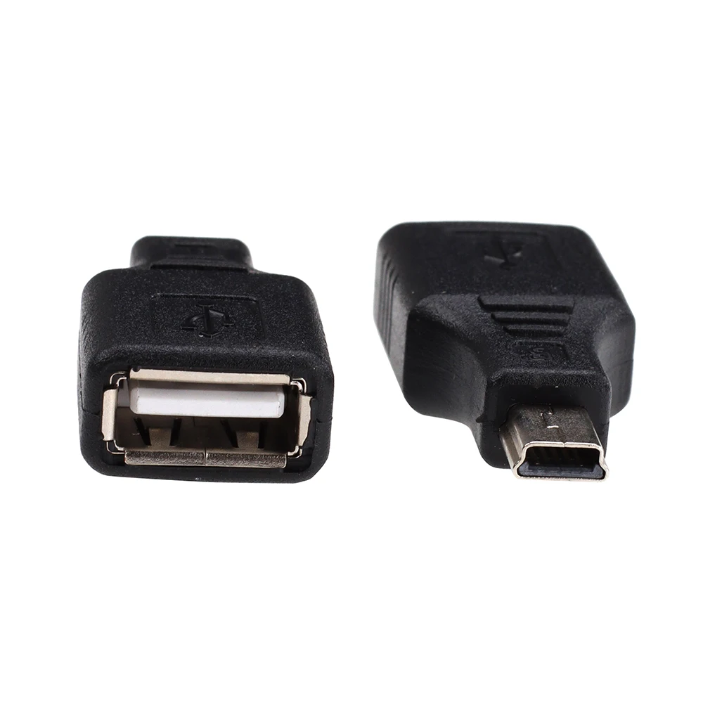 

300pcs Mini USB Male to Usb Female Connector Converter Transfer Data Sync OTG Adapter for Car AUX MP3 MP4 Tablets Phones U-Disk