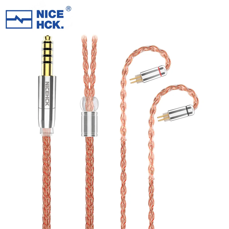 

NiceHCK OrangeSir Cable 8 Cores 6N OCC+High Conductivity Copper Mixed Upgrade Wire 3.5/2.5/4.4 MMCX/0.78/N5005 Pin Solaris YUME