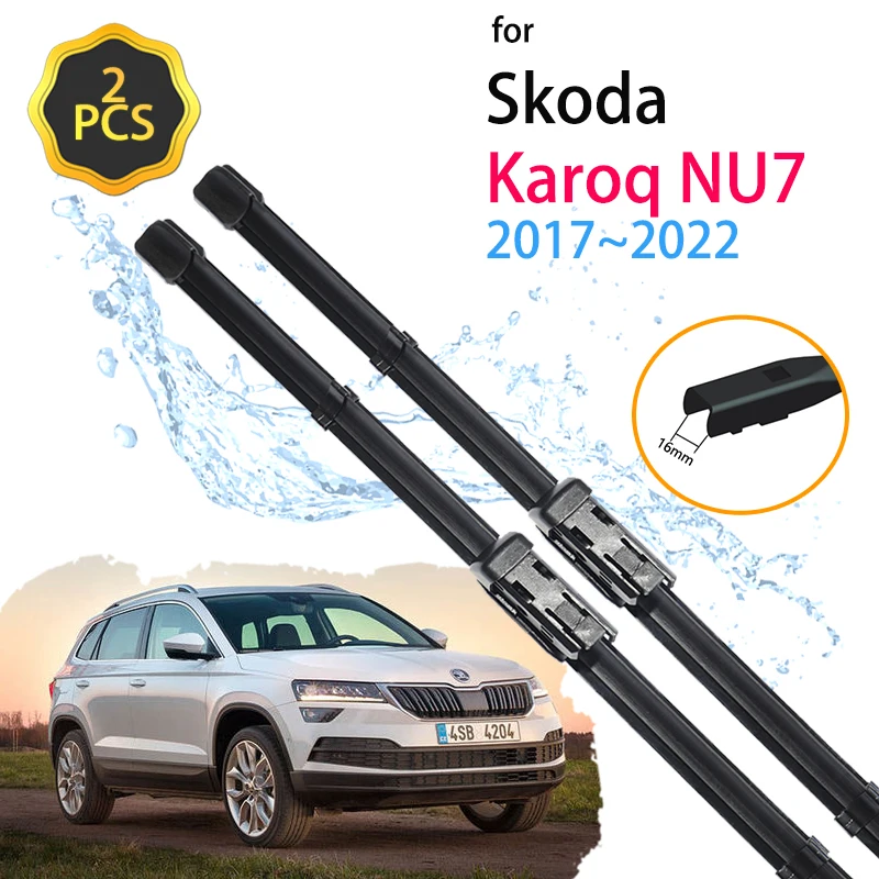 

2x Car Wiper Blade for Skoda Karoq NU7 2017~2022 2018 2019 Front Windscreen Windshield Wipers Brushes Cleaning Auto Accessories