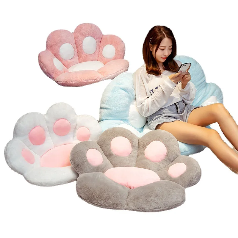

INS Bear&Cat Paw Pillow Animal Seat Cushion Stuffed Plush Sofa Indoor Floor Home Chair Decor Kawaii Children Girls Lovely Gift